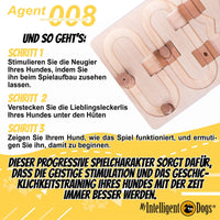 Agent 008 – Intelligenzspielzeug für Hunde Spielanleitung