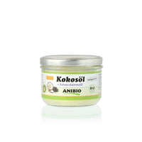 ANIBIO Kaltgepresstes BIO-Kokosöl mit BIO-Schwarzkümmelöl für Hunde – Unterstützt gesunde Haut, glänzendes Fell und fördert das Wohlbefinden.