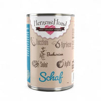 HerzensHund Nassfutter „Schaf mit Bio-Gemüse“ – glutenfreies Bio-Hundefutter mit hohem Schaffleischanteil und ausgewählten Bio-Zutaten für sensible Hunde