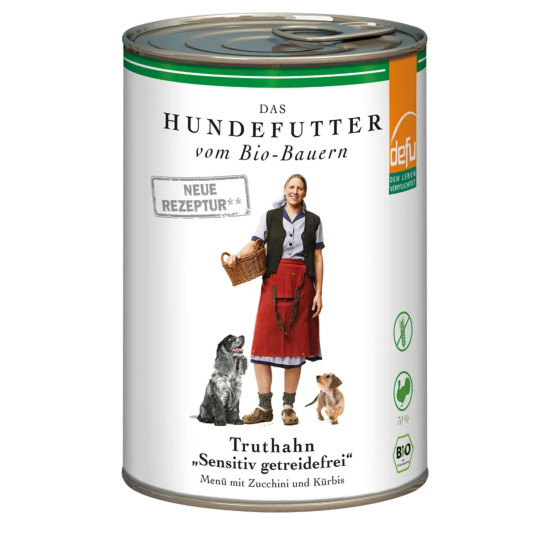 Defu Truthahn High Sensitive – getreidefreies Bio-Nassfutter 400g