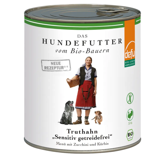 Defu Truthahn High Sensitive – getreidefreies Bio-Nassfutter 800g