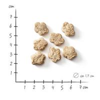 Defu Bio Hundesnack Huhn und Dinkel groeßentabelle