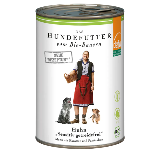 Defu Huhn High Sensitive – getreidefreies Bio-Nassfutter 410g
