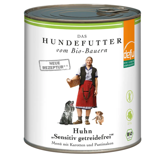 Defu Huhn High Sensitive – getreidefreies Bio-Nassfutter 820g