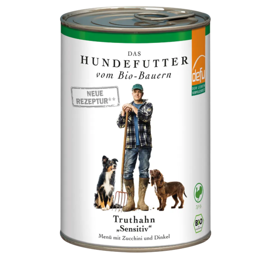 Defu Truthahn Sensitive – Bio-Nassfutter für empfindliche Hunde 400g