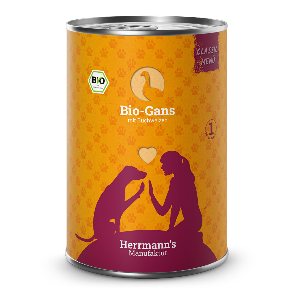 Herrmann’s Bio-Gans Hundefutter – getreidefrei 400g