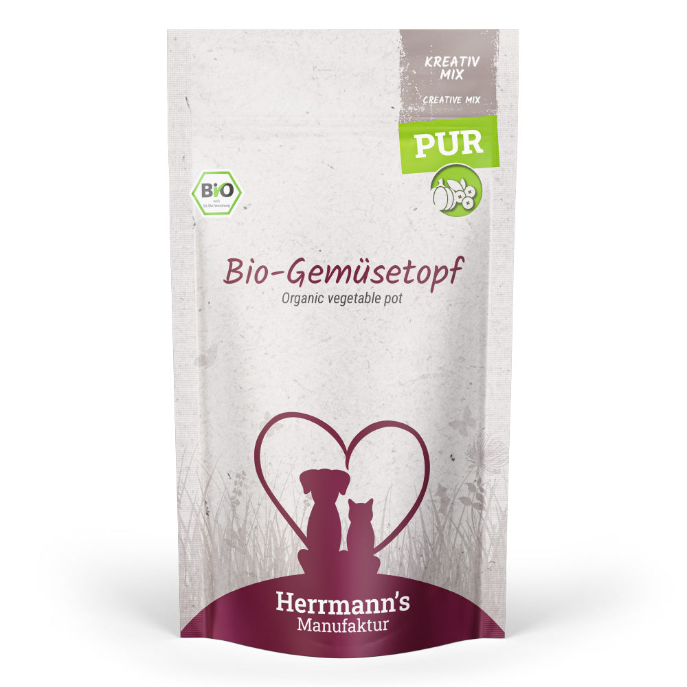 Herrmann’s Bio-Gemüsetopf – Veggie-Mix für Hunde & Katzen 150g