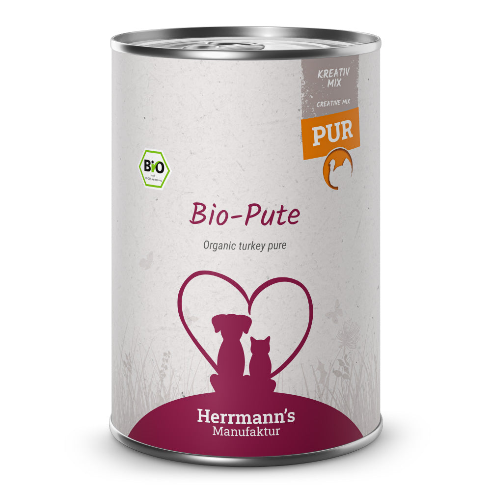 Herrmann’s Bio-Pute Reinfleisch – für Hunde & Katzen 400g