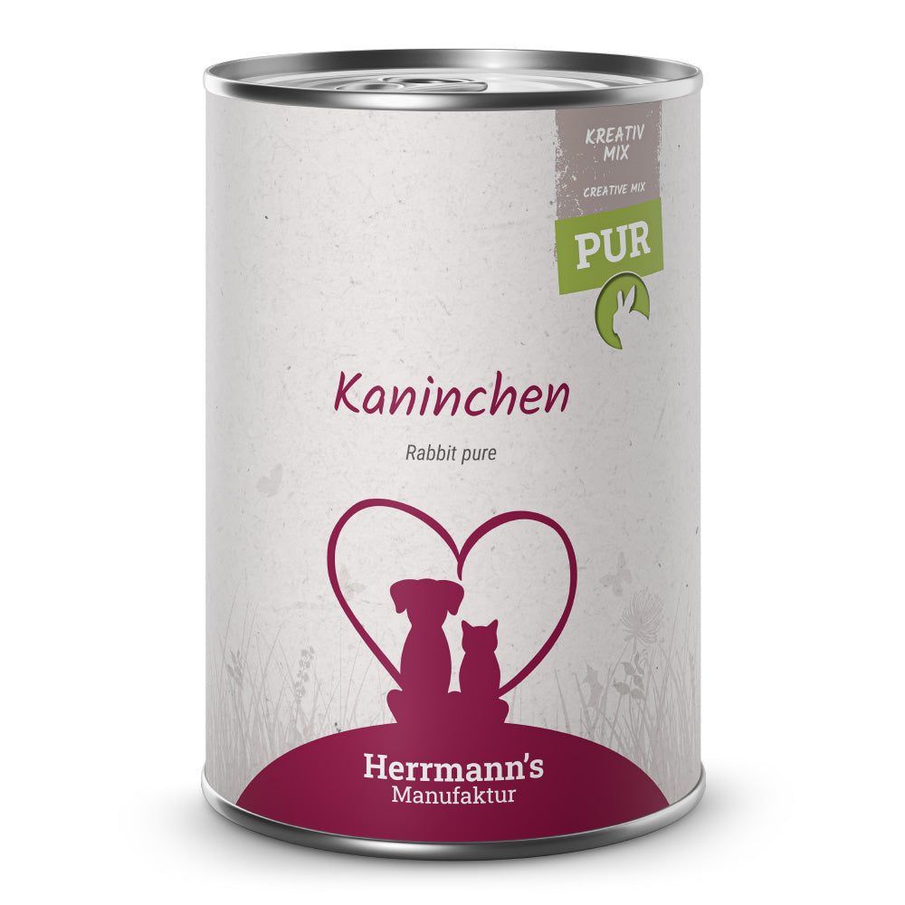 Herrmann’s Reinfleisch Kaninchen – für Hunde & Katzen 400g