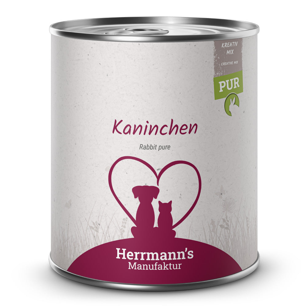Herrmann’s Reinfleisch Kaninchen – für Hunde & Katzen 800g