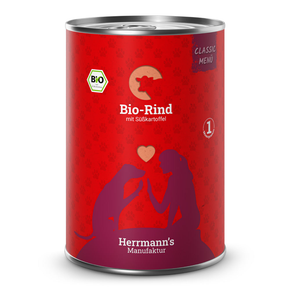Herrmann’s Bio-Rind mit Süßkartoffel 400g