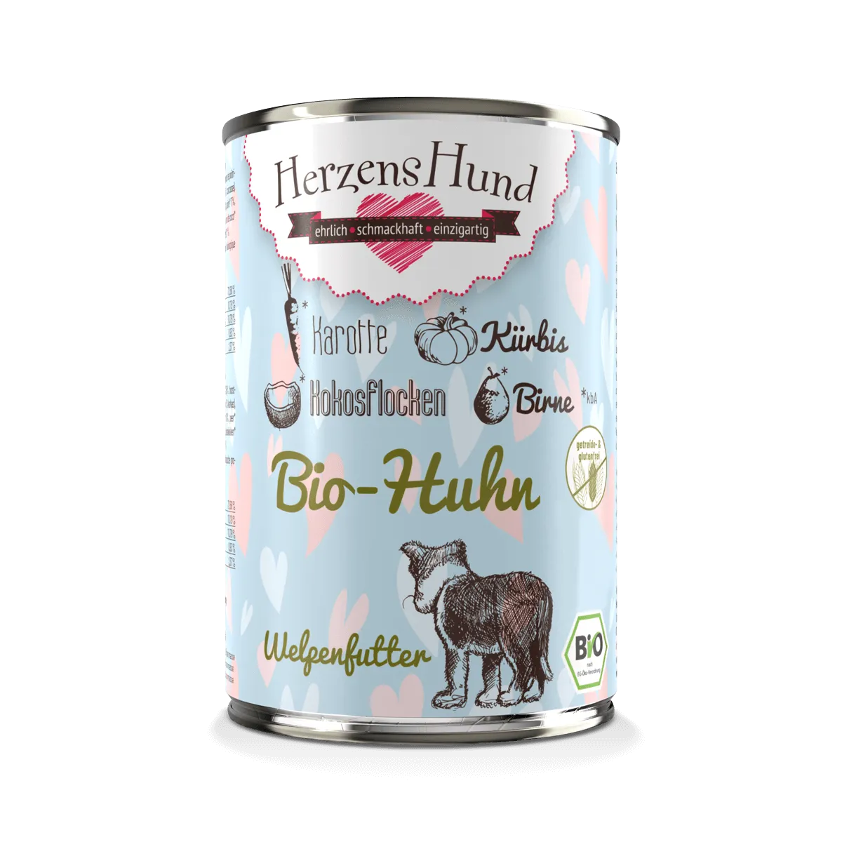 HerzensHund Bio Welpenfutter Huhn – Natürlich & ausgewogen 400g