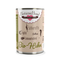 Herzenshund Bio Hundenassfutter Huhn – Sensitive & natürlich 400g