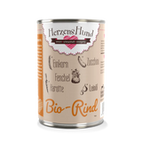Herzenshund Bio Hundenassfutter Rind – Nährstoffreich & natürlich 400g