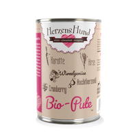 Herzenshund Bio Hundenassfutter Pute – Natürlich & sensitiv 400g
