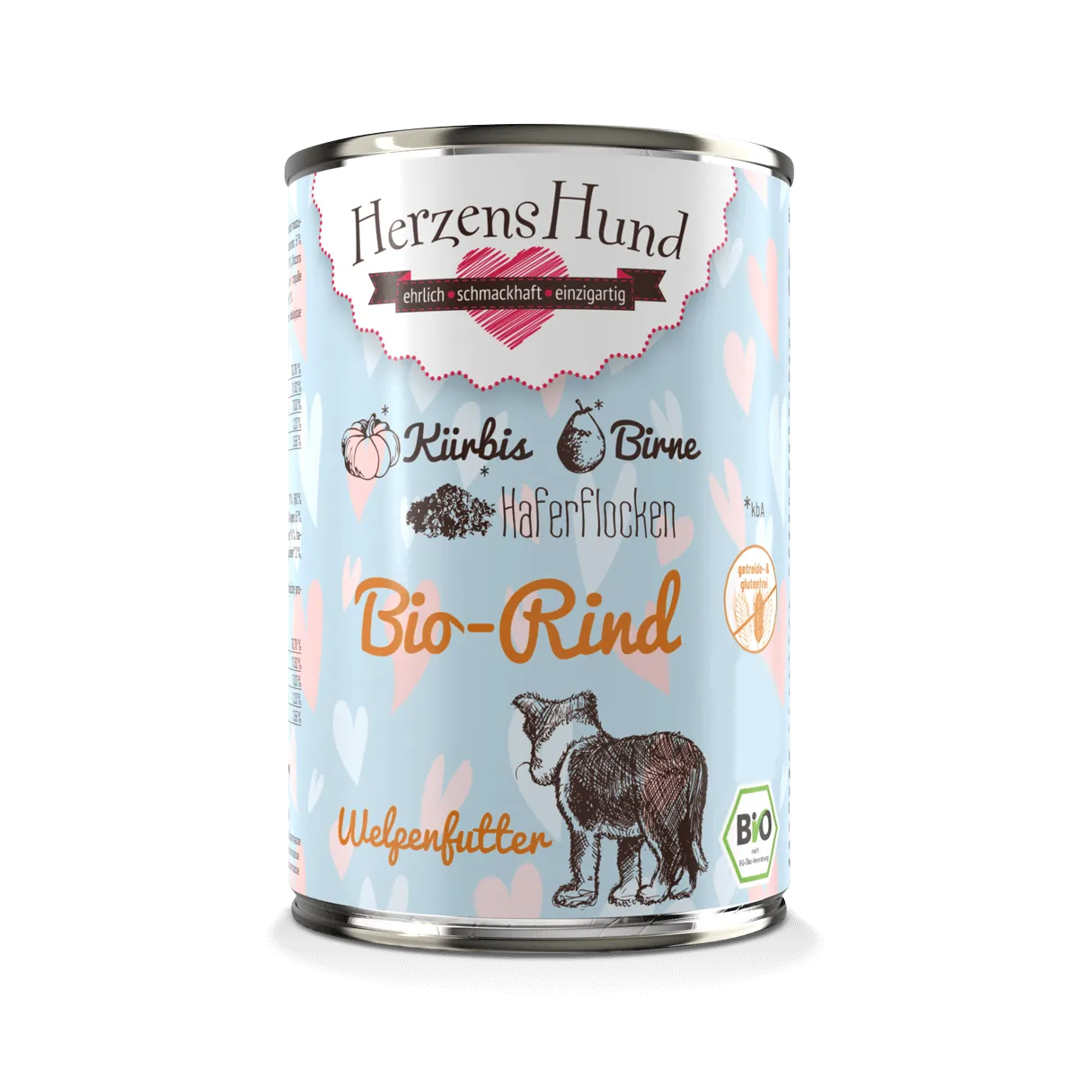 Herzenshund Welpenfutter Bio Rind – Natürlich & gesund 400g