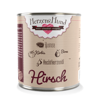 Herzenshund Hirsch – Nassfutter für sensible Hunde 800g