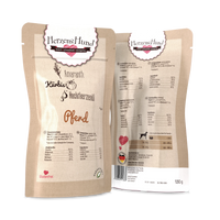 HerzensHund Pferd Sensitive Hundefutter 130g – gut verträgliches Nassfutter für sensible Hunde