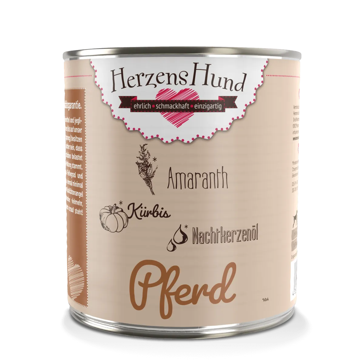HerzensHund Pferd Sensitive Hundefutter 800g – gut verträgliches Nassfutter mit Pferd für sensible Hunde