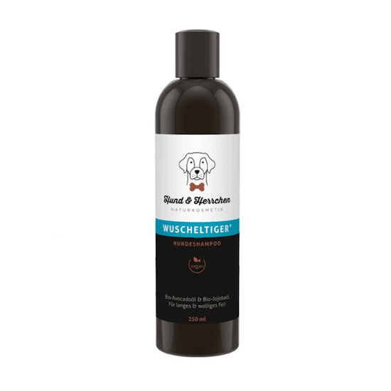 Hund & Herrchen Hundeshampoo Wuscheltiger – Naturkosmetik mit Avocadoöl und Jojobaöl, sulfatfrei und palmölfrei