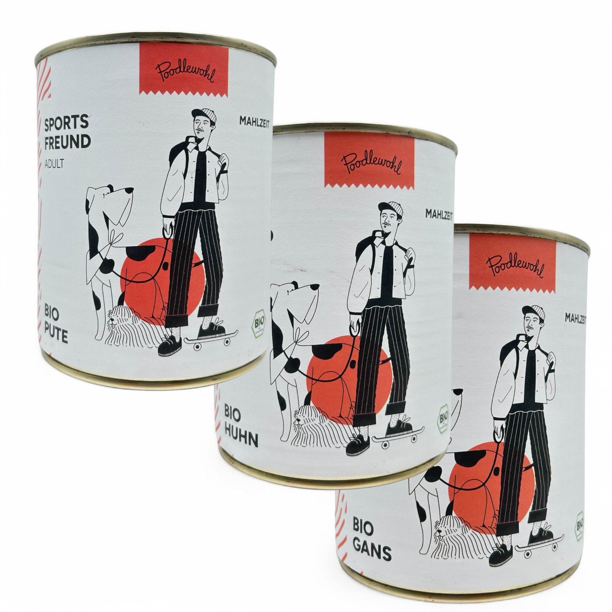 Poodlewohl Bio-Nassfutter Gans Adult – natürliches Hundefutter mit Gänsefleisch, Amaranth, Kräutern & Kokosflocken in hochwertiger Bio-Qualität