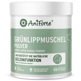 AniForte® Grünlippmuschelpulver – Natürliches Ergänzungsfuttermittel für Hunde und Katzen zur Unterstützung der Gelenkgesundheit. Reich an Omega-3-Fettsäuren und Glykosaminoglykanen aus Neuseeland, fördert es Gelenkfunktion und Beweglichkeit. Ideal für Tiere mit hoher Gelenkbelastung oder älteren Tieren.