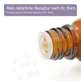 Flasche mit Globuli nach der Rezeptur von Dr. Bach, entwickelt, um Tiere bei Angstzuständen durch Gewitter, Silvester oder Feuerwerk zu unterstützen. Die Globuli sind geeignet für Hunde, Katzen, Kleintiere und Pferde.