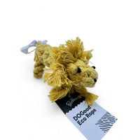 Hundespielzeug Leo – handgefertigt aus Baumwolle, ca. 10 cm, gefärbt mit Pflanzenfarben, zahnfreundlich und nachhaltig