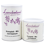 Lunderland Komplett-Mix mit Kalzium – Organische Zusatznahrung für Hunde und Katzen mit Algenkalk, Spirulina, Hagebuttenschalen und weiteren natürlichen Rohstoffen zur Unterstützung von Vitalität, Knochen, Fell und Immunsystem.