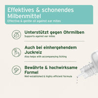 Effektives und schonendes Ohrmilbenöl zur Unterstützung gegen Ohrmilben und Juckreiz bei Haustieren. Bewährte und hochwirksame Formel.