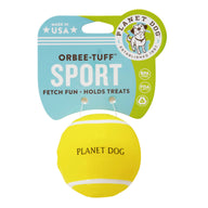 Orbee-Tuff® Sport Tennisball für Hunde – robuster, grüner Hundeball mit Leckerli-Öffnung und strukturierter Oberfläche, aus langlebigem Material mit Minzduft