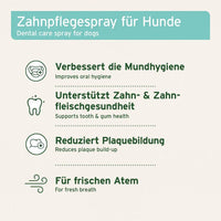 AniForte® Denta Clean & Care Zahnpflegespray für Hunde unterstützt die Mundhygiene, Zahn- und Zahnfleischgesundheit, reduziert Plaquebildung und sorgt für frischen Atem.